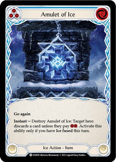 Amulet of Ice (Blue) [OLD018] (Tales of Aria Oldhim Blitz Deck)  1st Edition Normal | Magic Magpie