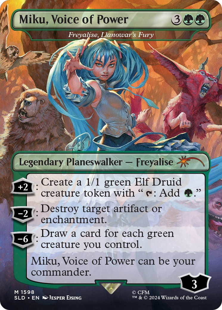 Miku, Voice of Power - Freyalise, Llanowar's Fury [Secret Lair Drop Series] | Magic Magpie