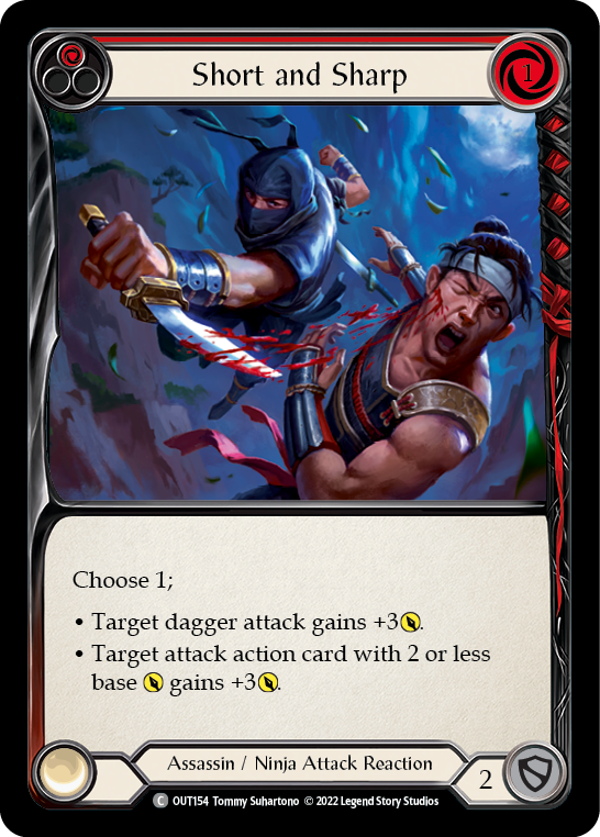 Short and Sharp (Red) [OUT154] (Outsiders)  Rainbow Foil | Magic Magpie