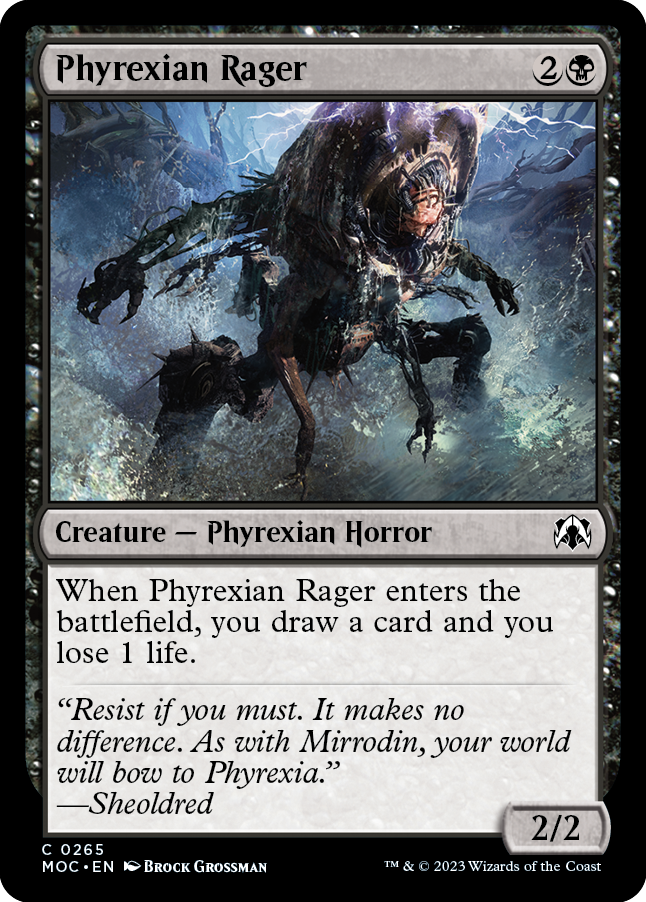 Phyrexian Rager [March of the Machine Commander] | Magic Magpie