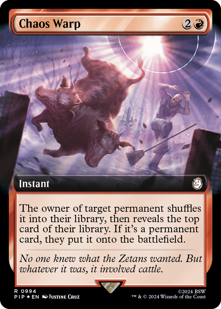 Chaos Warp (Extended Art) (Surge Foil) [Fallout] | Magic Magpie