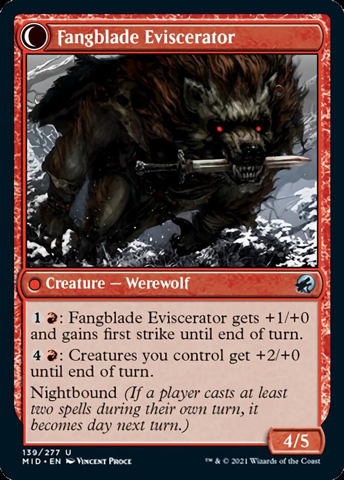 Fangblade Brigand // Fangblade Eviscerator [Innistrad: Midnight Hunt] | Magic Magpie
