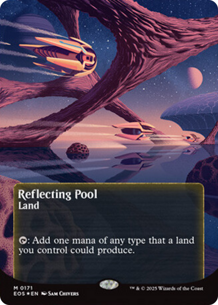 Reflecting Pool (0171) (Borderless) (Galaxy Foil) [Edge of Eternities: Stellar Sights] | Magic Magpie