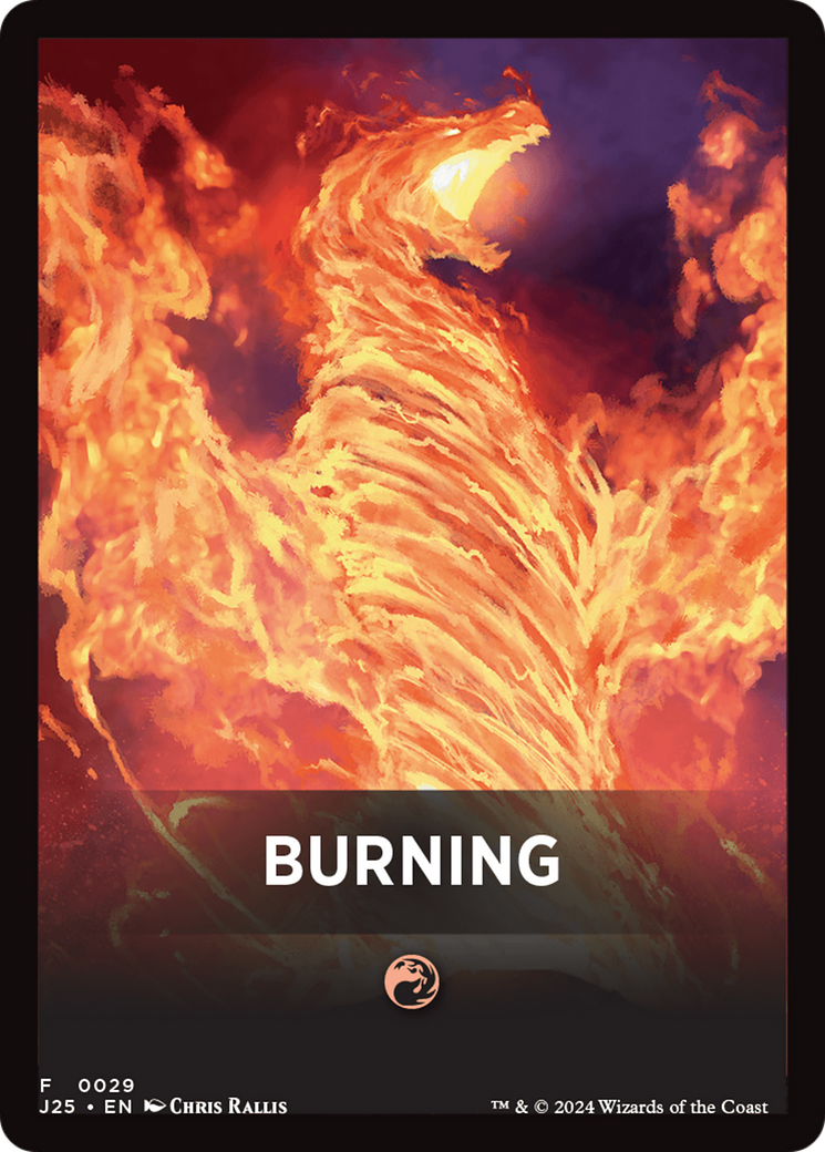 Burning Theme Card [Foundations Jumpstart Front Cards] | Magic Magpie