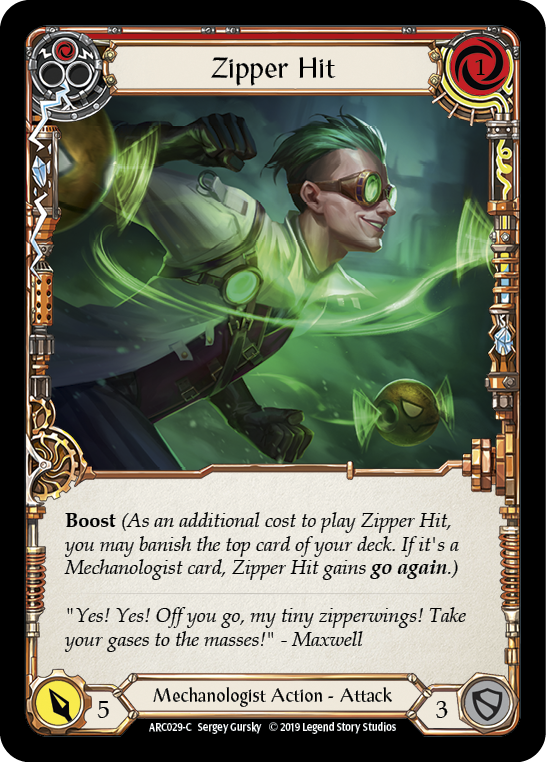 Zipper Hit (Red) [ARC029-C] (Arcane Rising)  1st Edition Normal | Magic Magpie