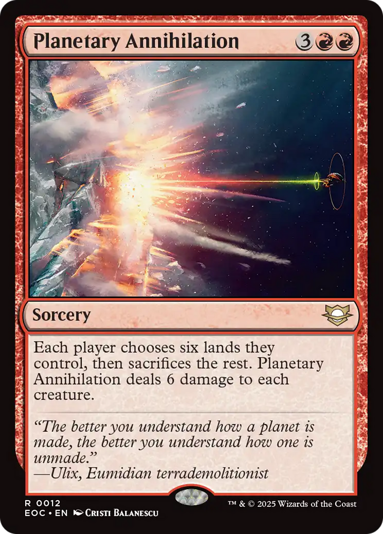 Planetary Annihilation [Edge of Eternities Commander] | Magic Magpie