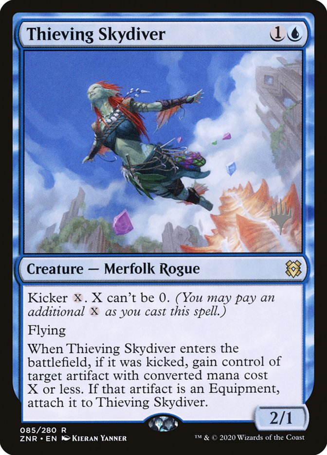 Thieving Skydiver (Promo Pack) [Zendikar Rising Promos] | Magic Magpie