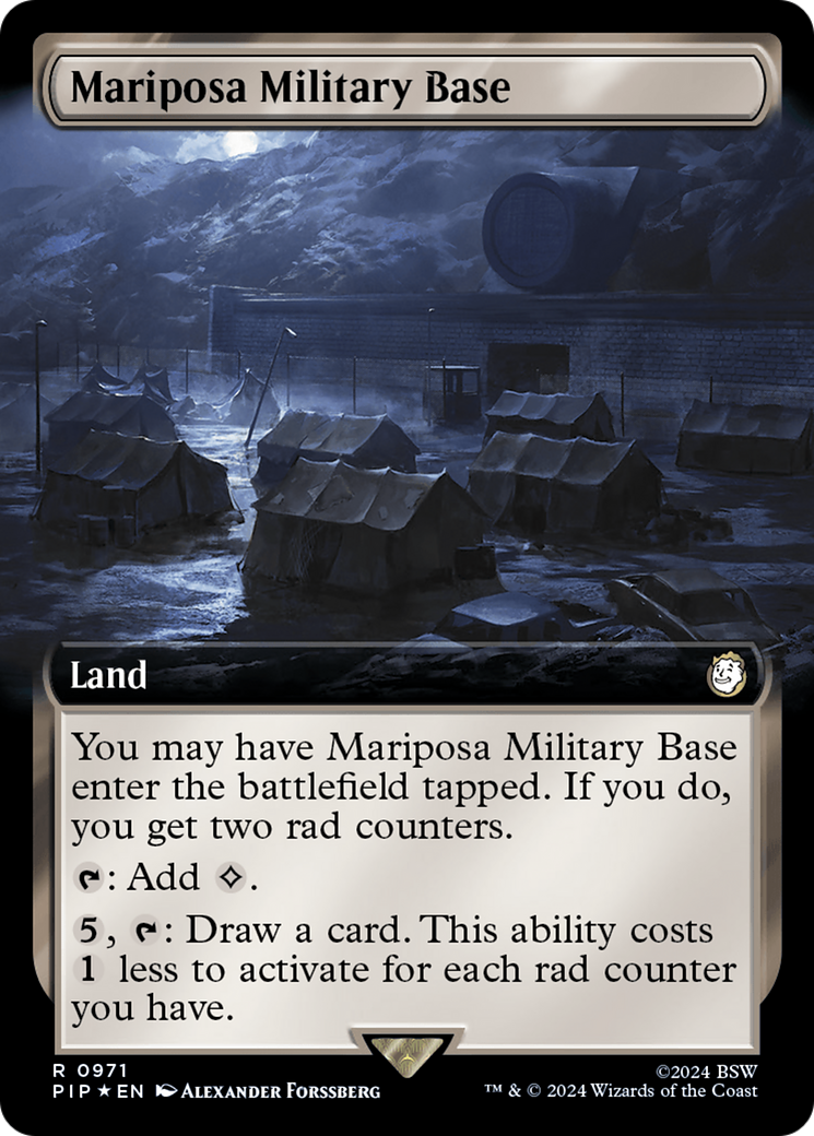 Mariposa Military Base (Extended Art) (Surge Foil) [Fallout] | Magic Magpie