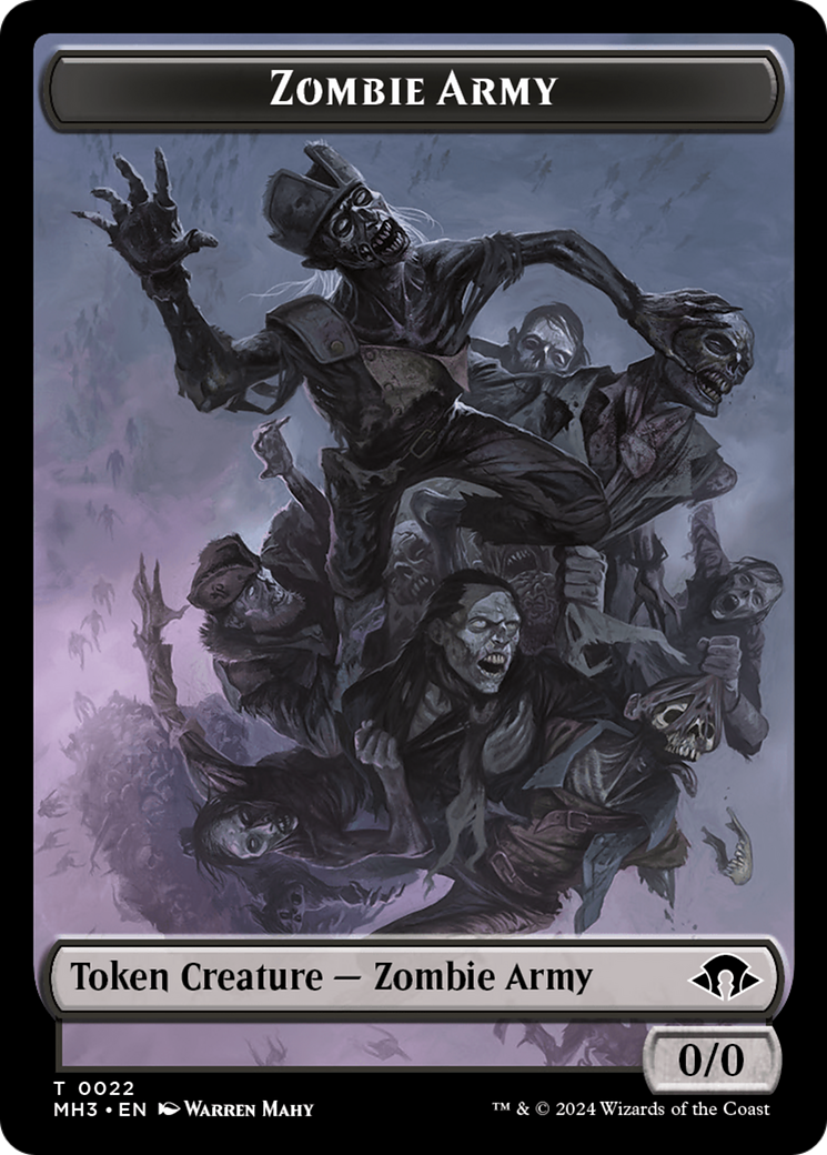 Eldrazi Spawn // Zombie Army Double-Sided Token [Modern Horizons 3 Tokens] | Magic Magpie