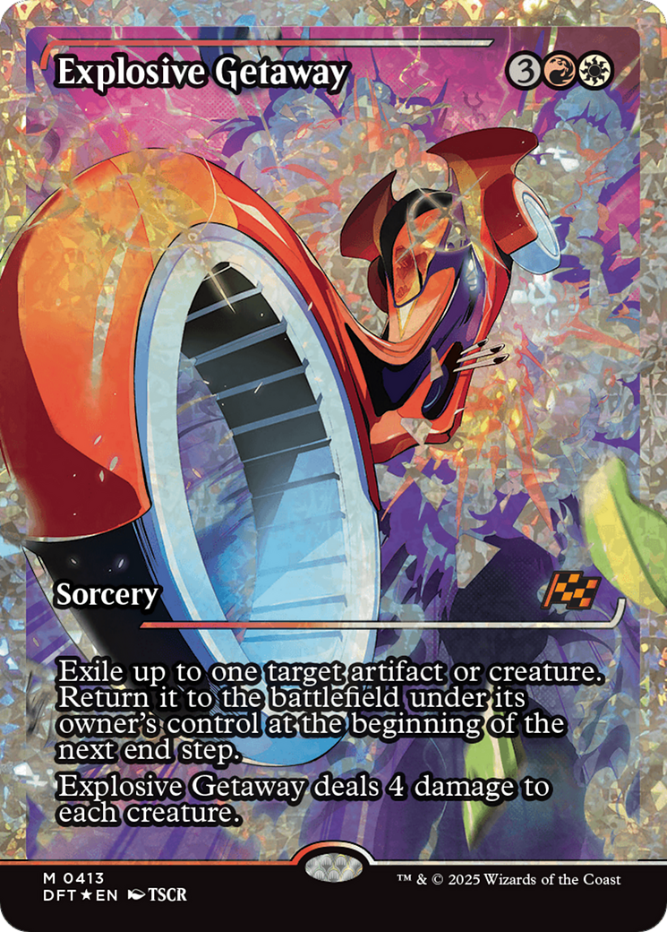 Explosive Getaway (Showcase) (Fracture Foil) [Aetherdrift] | Magic Magpie