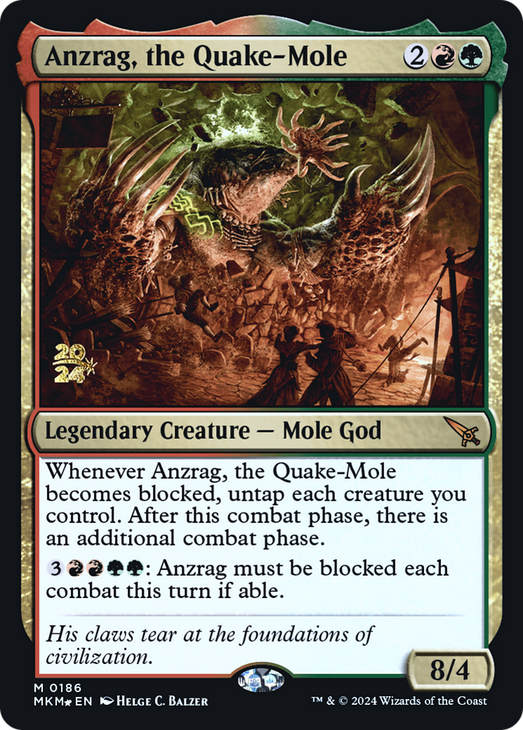 Anzrag, the Quake-Mole [Murders at Karlov Manor Prerelease Promos] | Magic Magpie