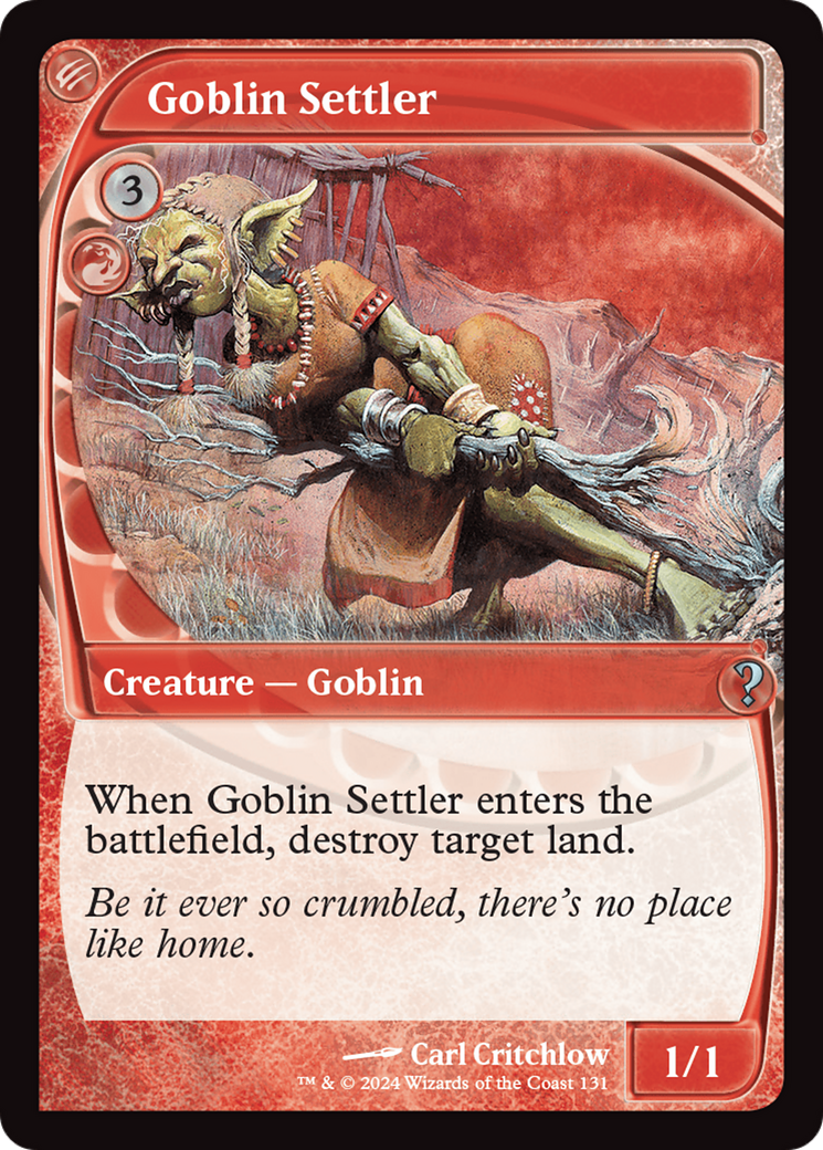 Goblin Settler (Future Sight) [Mystery Booster 2] | Magic Magpie