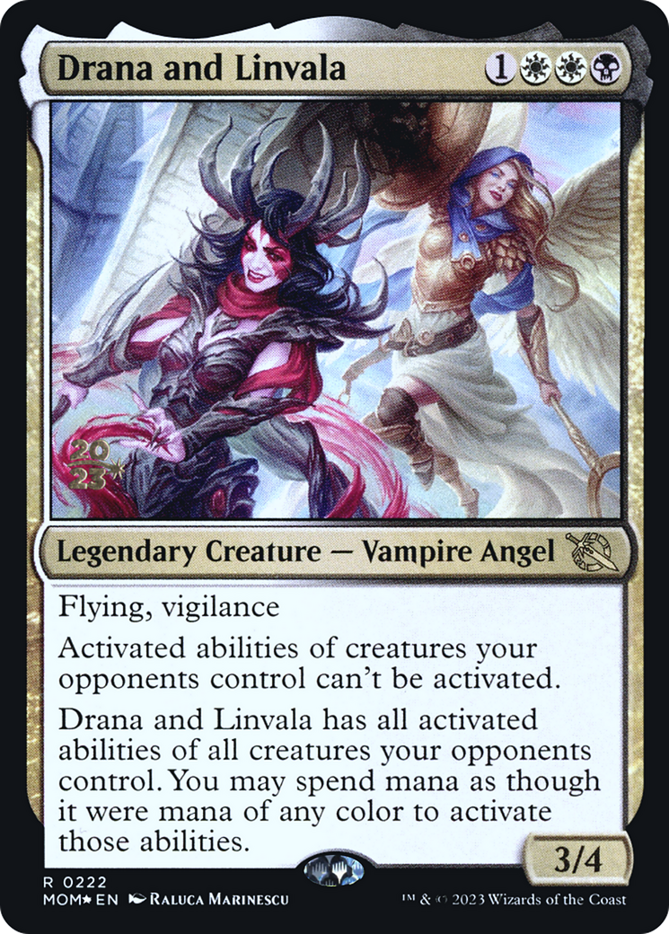 Drana and Linvala [March of the Machine Prerelease Promos] | Magic Magpie