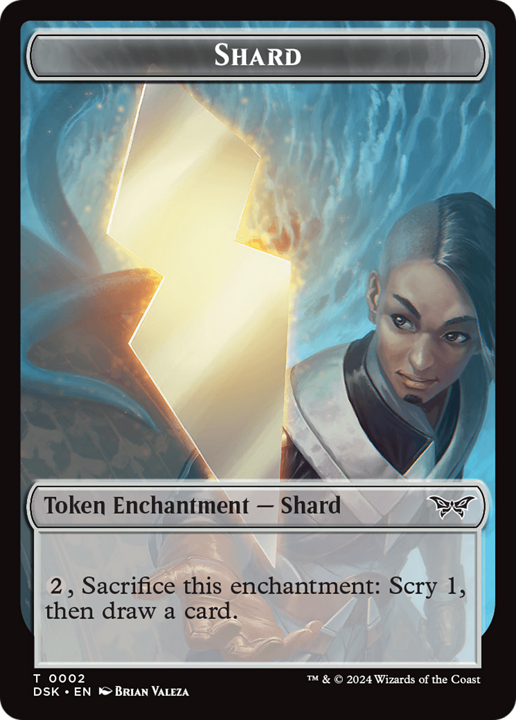 Glimmer // Shard Double-Sided Token [Duskmourn: House of Horror Tokens] | Magic Magpie