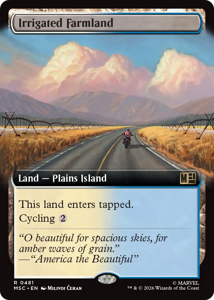 Irrigated Farmland (Extended Art) [Marvel Super Heroes Commander] | Magic Magpie