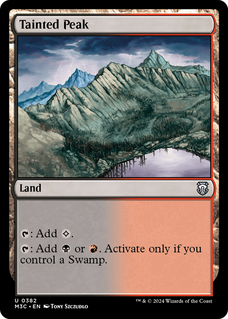 Tainted Peak (Ripple Foil) [Modern Horizons 3 Commander] | Magic Magpie