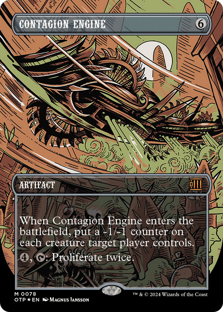 Contagion Engine (Textured Foil) [Outlaws of Thunder Junction: Breaking News] | Magic Magpie