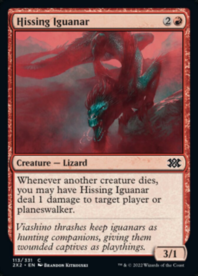 Hissing Iguanar [Double Masters 2022] | Magic Magpie