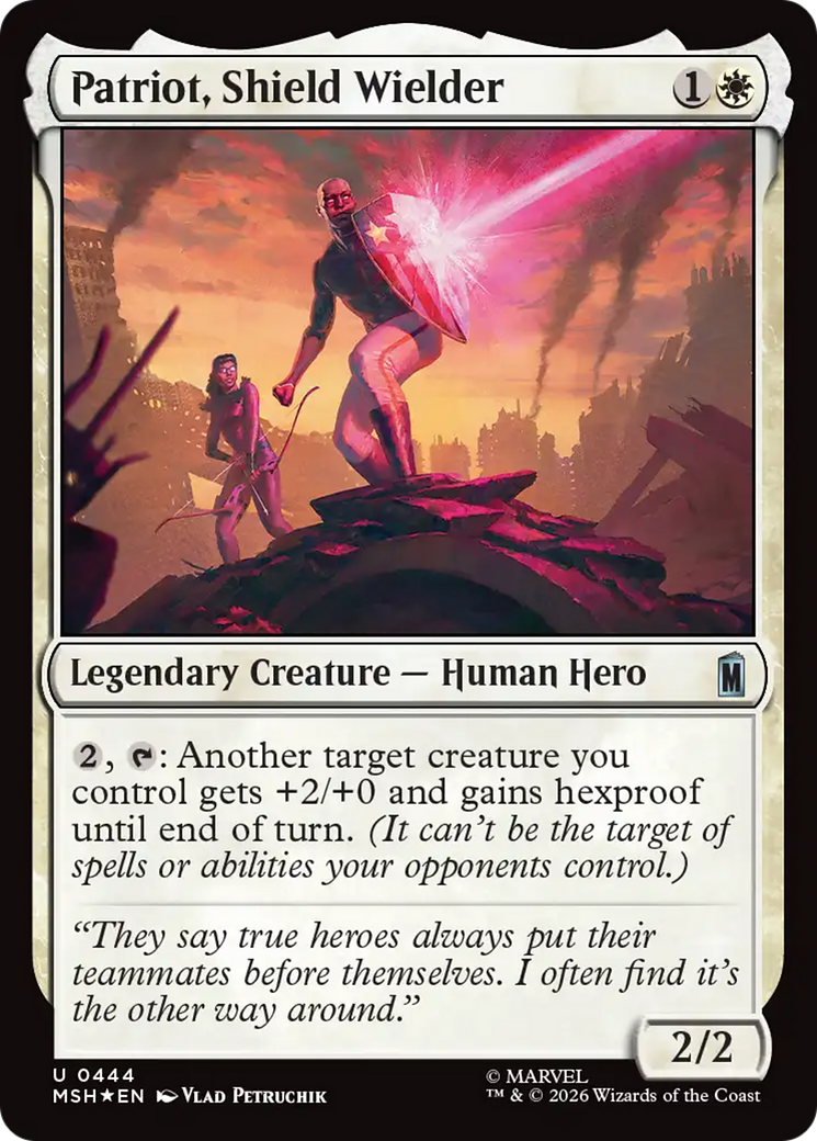 Patriot, Shield Wielder (Surge Foil) [Marvel Super Heroes] | Magic Magpie