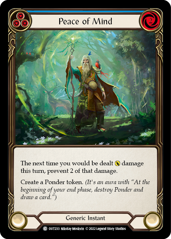 Peace of Mind (Blue) [OUT233] (Outsiders)  Rainbow Foil | Magic Magpie