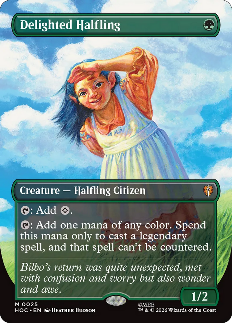 Delighted Halfling (Borderless) [The Hobbit: Eternal-Legal] | Magic Magpie