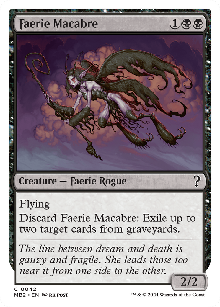 Faerie Macabre (White Border) [Mystery Booster 2] | Magic Magpie