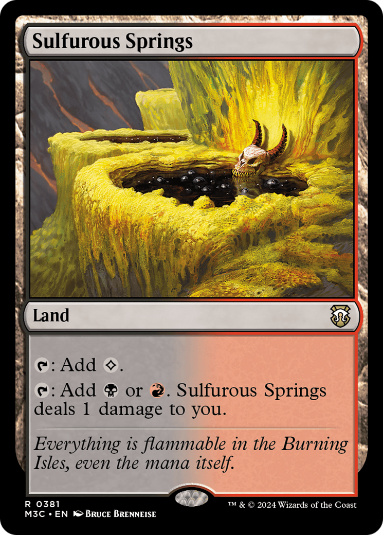 Sulfurous Springs (Ripple Foil) [Modern Horizons 3 Commander] | Magic Magpie