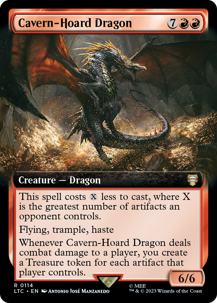 Cavern-Hoard Dragon (Extended Art) [The Lord of the Rings: Tales of Middle-Earth Commander] | Magic Magpie