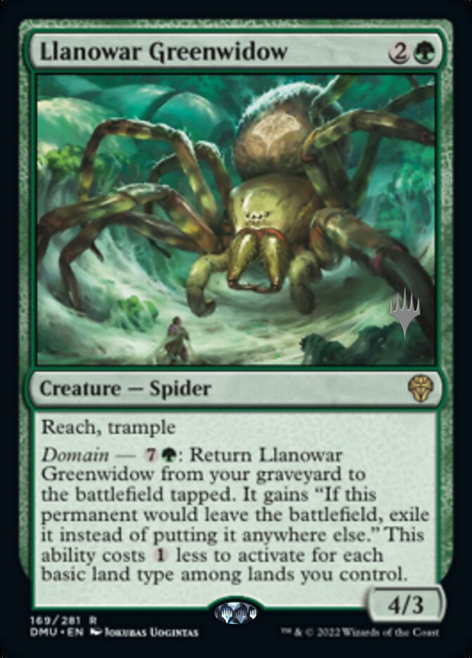 Llanowar Greenwidow (Promo Pack) [Dominaria United Promos] | Magic Magpie