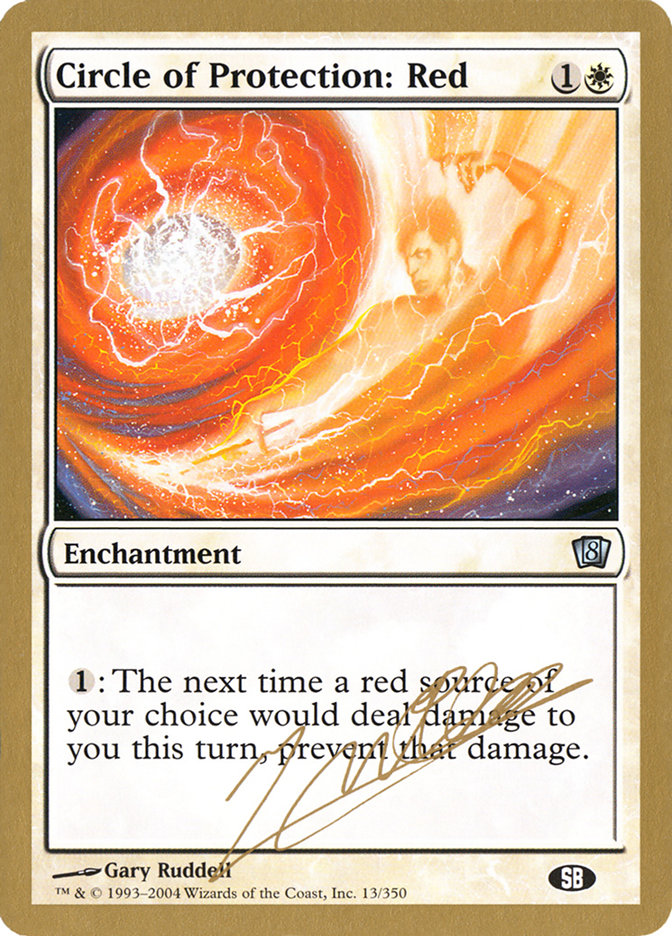 Circle of Protection: Red (Julien Nuijten) (SB) [World Championship Decks 2004] | Magic Magpie