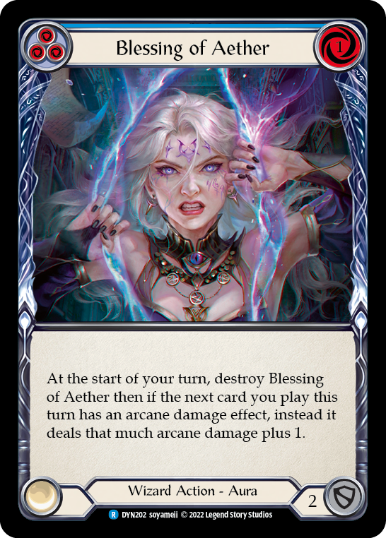 Blessing of Aether (Blue) [DYN202] (Dynasty)  Rainbow Foil | Magic Magpie