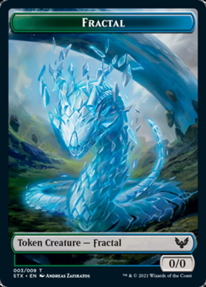 Fractal // Rowan, Scholar of Sparks Emblem Double-Sided Token [Strixhaven: School of Mages Tokens] | Magic Magpie