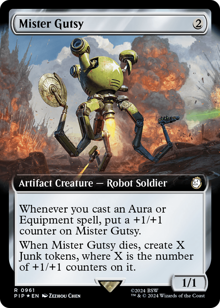 Mister Gutsy (Extended Art) (Surge Foil) [Fallout] | Magic Magpie