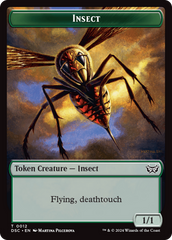 Insect (0012) // Spider Double-Sided Token [Duskmourn: House of Horror Commander Tokens] | Magic Magpie