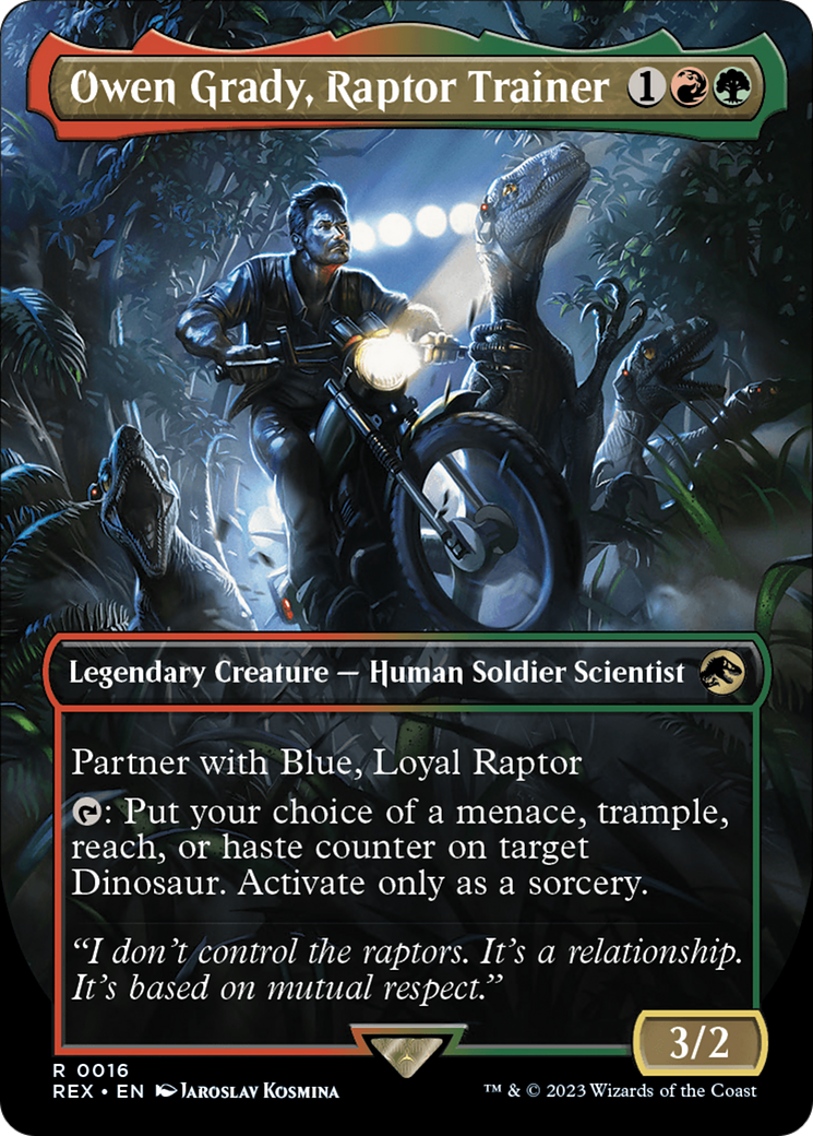 Owen Grady, Raptor Trainer (Borderless) [Jurassic World Collection] | Magic Magpie