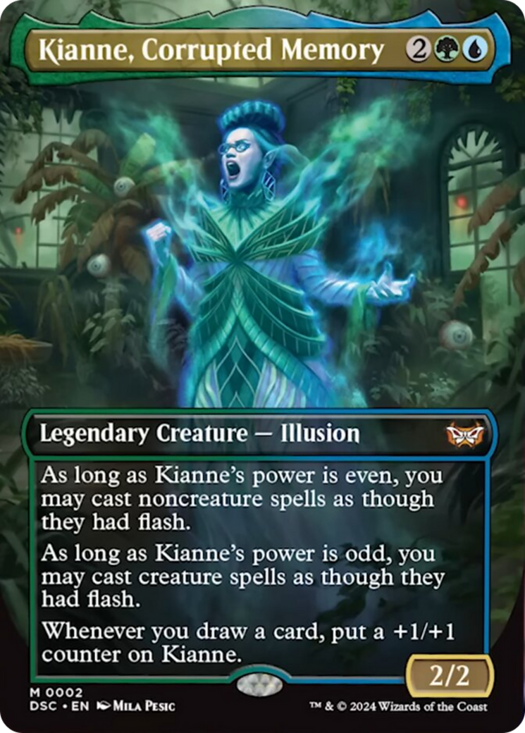 Kianne, Corrupted Memory (Borderless) [Duskmourn: House of Horror Commander] | Magic Magpie