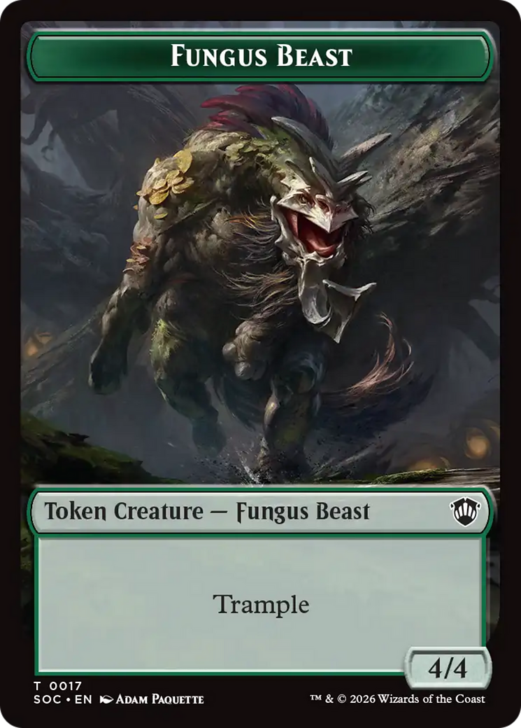 Goat // Fungus Beast Double-Sided Token [Secrets of Strixhaven Commander Tokens] | Magic Magpie