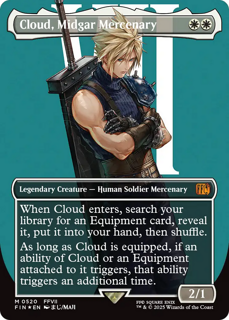 Cloud, Midgar Mercenary (Borderless) (Surge Foil) [FINAL FANTASY] | Magic Magpie