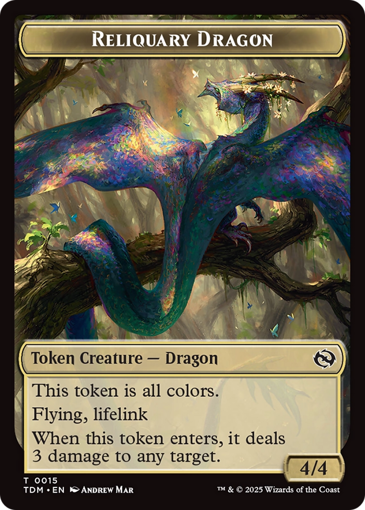 Reliquary Dragon // Dragon (0011) Double-Sided Token [Tarkir: Dragonstorm Tokens] | Magic Magpie