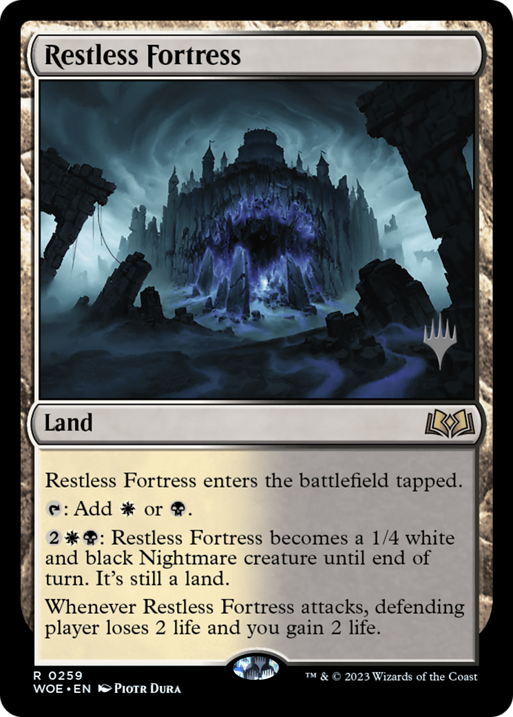 Restless Fortress (Promo Pack) [Wilds of Eldraine Promos] | Magic Magpie