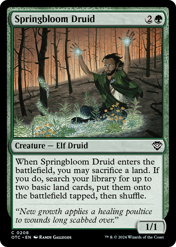 Springbloom Druid [Outlaws of Thunder Junction Commander] | Magic Magpie