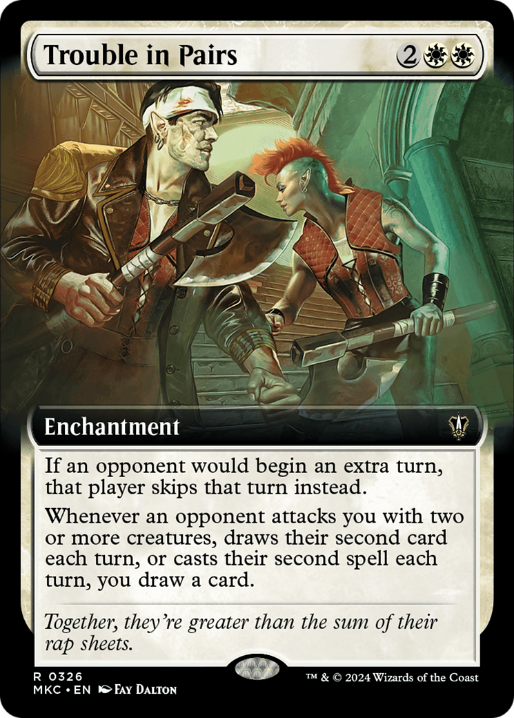 Trouble in Pairs (Extended Art) [Murders at Karlov Manor Commander] | Magic Magpie