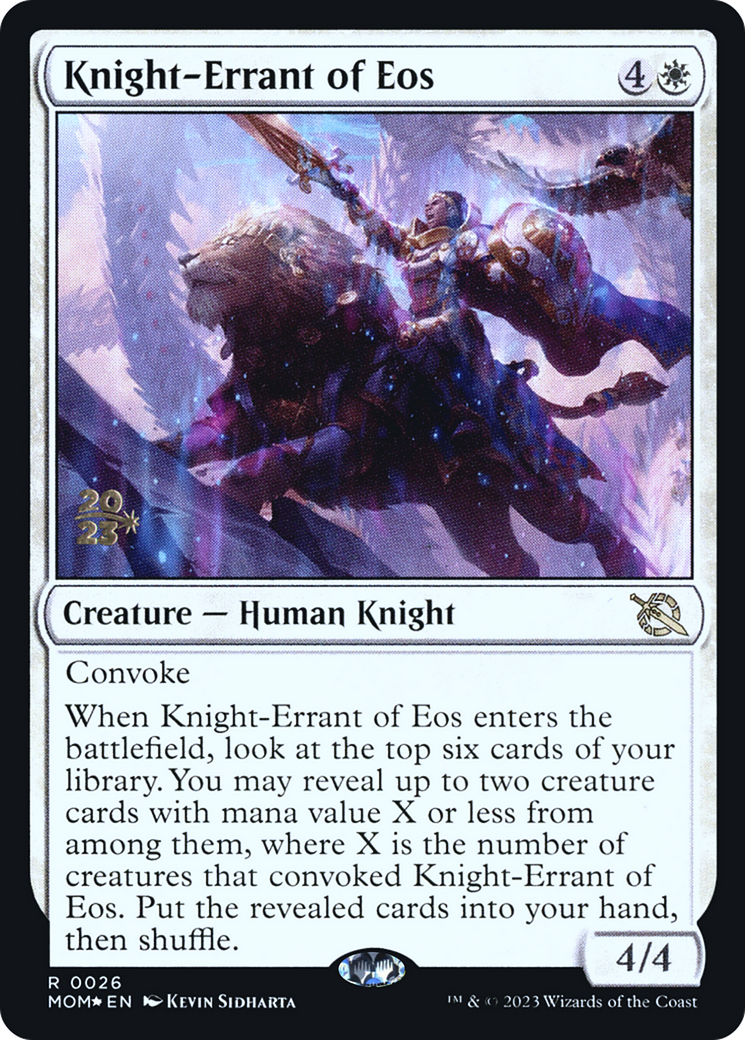 Knight-Errant of Eos [March of the Machine Prerelease Promos] | Magic Magpie