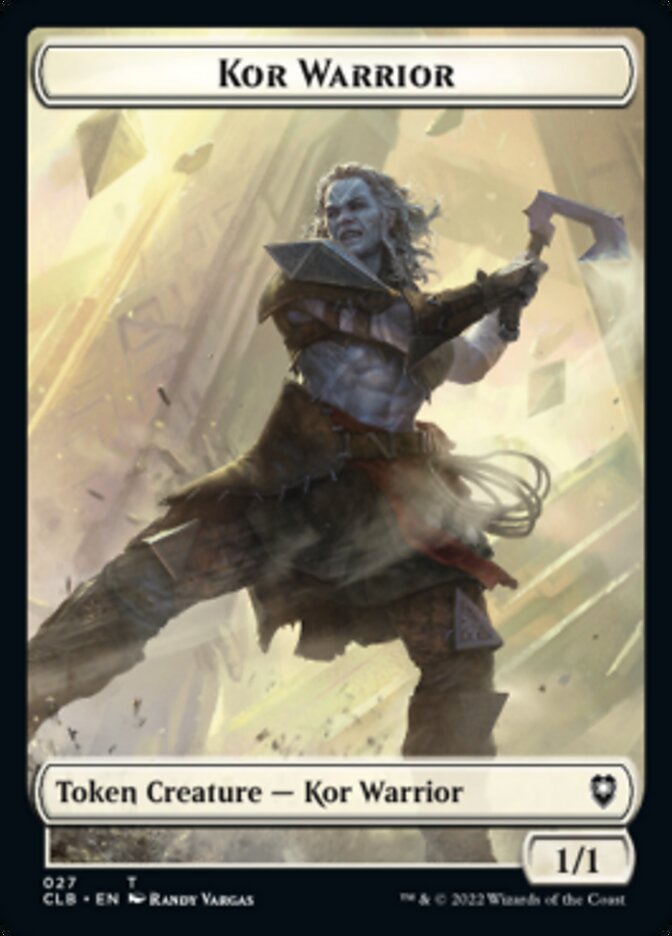 Kor Warrior // Wizard Double-Sided Token [Commander Legends: Battle for Baldur's Gate Tokens] | Magic Magpie