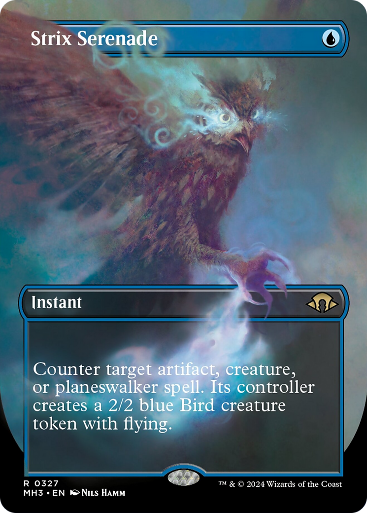 Strix Serenade (Borderless) [Modern Horizons 3] | Magic Magpie