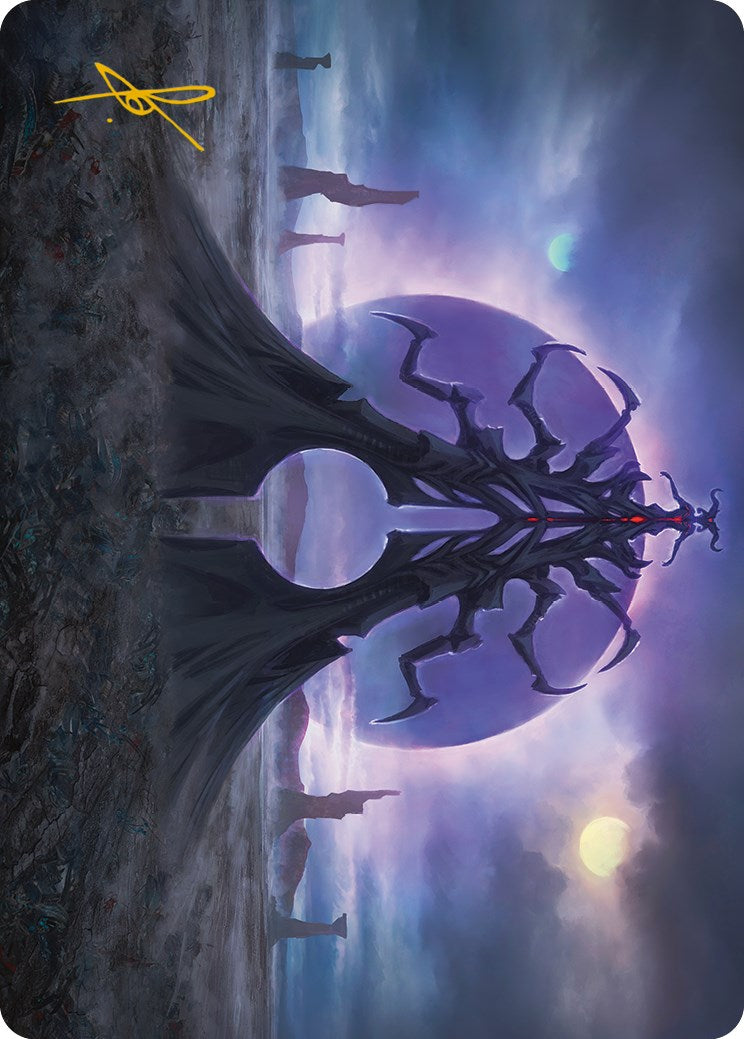 Black Sun's Twilight Art Card (Gold-Stamped Signature) [Phyrexia: All Will Be One Art Series] | Magic Magpie