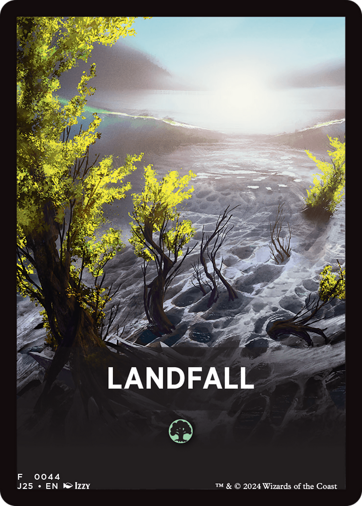 Landfall Theme Card [Foundations Jumpstart Front Cards] | Magic Magpie