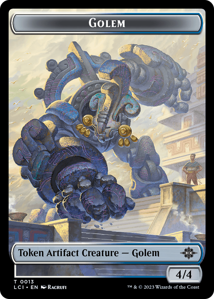 Treasure (0018) // Golem Double-Sided Token [The Lost Caverns of Ixalan Tokens] | Magic Magpie