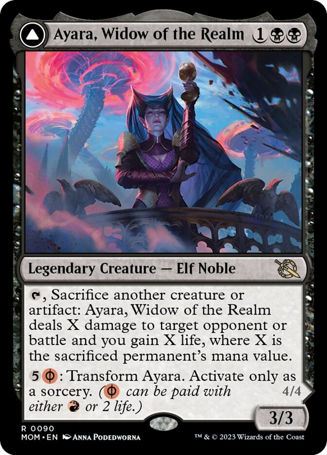 Ayara, Widow of the Realm // Ayara, Furnace Queen [March of the Machine] | Magic Magpie