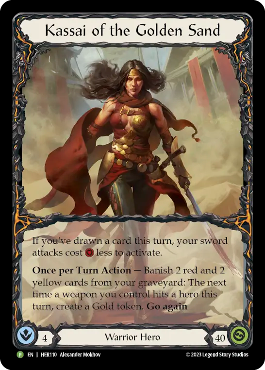 Kassai of the Golden Sand (Rainbow Foil) [HER110] (Promo)  Rainbow Foil | Magic Magpie